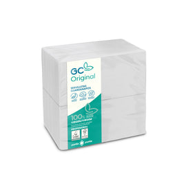 Guardanapos 30x40 1/6 2fls P&P Branco 150un - Pack 2 un.