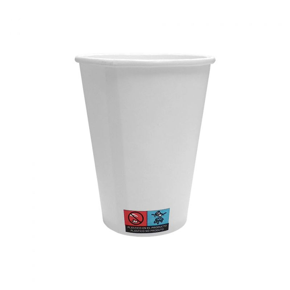 Copos Papel 240ml 8oz Branco 50un - 6621449