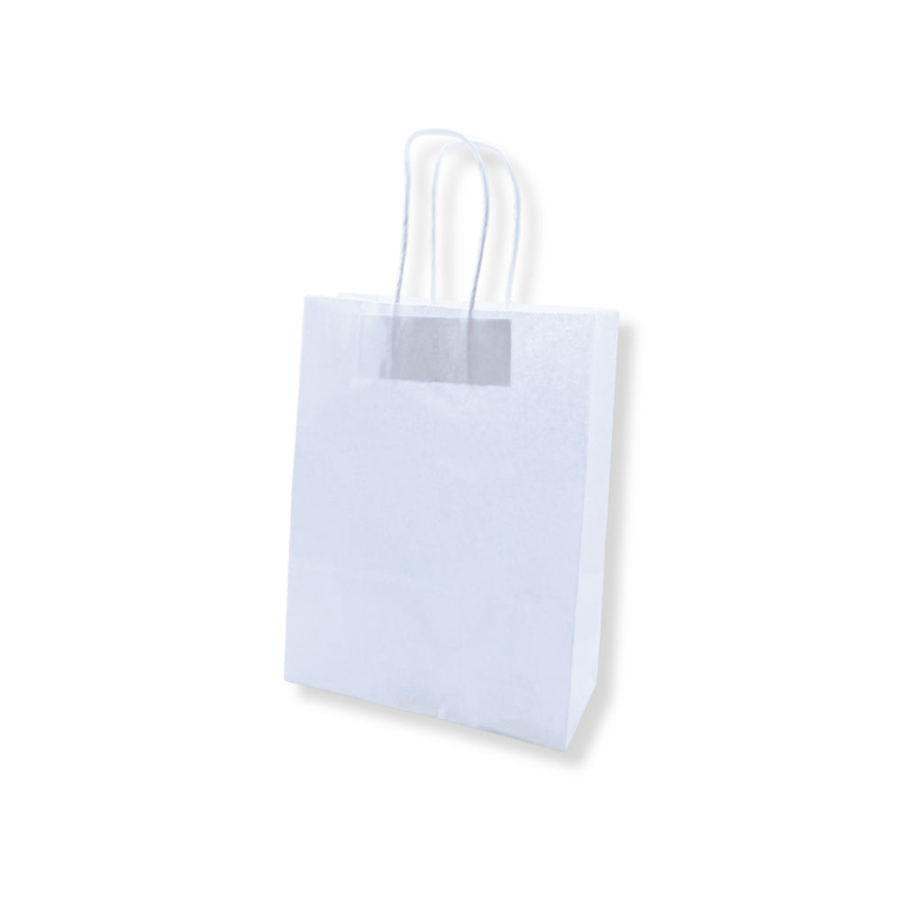 Saco 24x10x32cm Papel Branco c/Asas 100gr 1un - 6701844