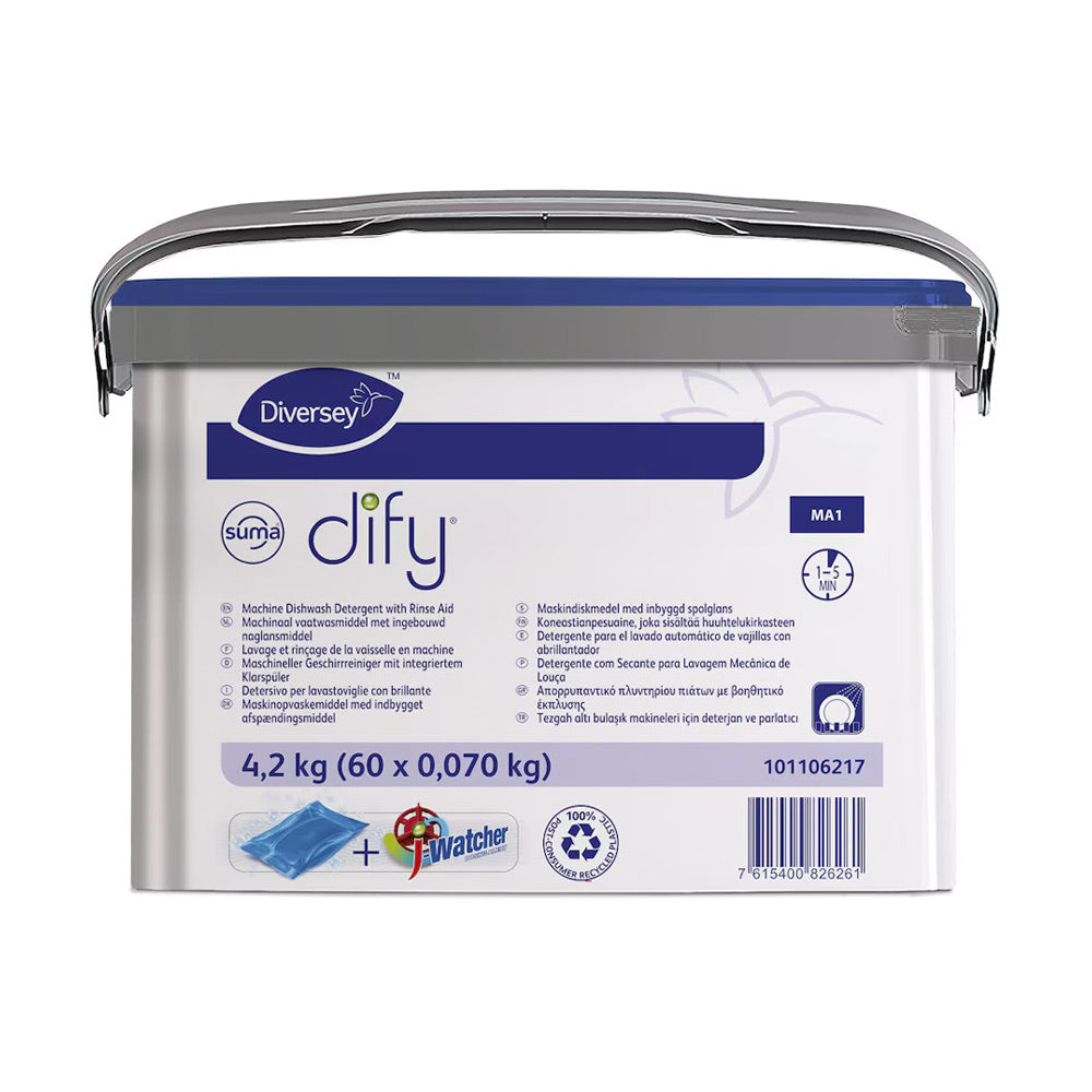 Detergente Máquina Loiça Suma Dify MA1 60 Saquetas-660 Lav. - 683101106217