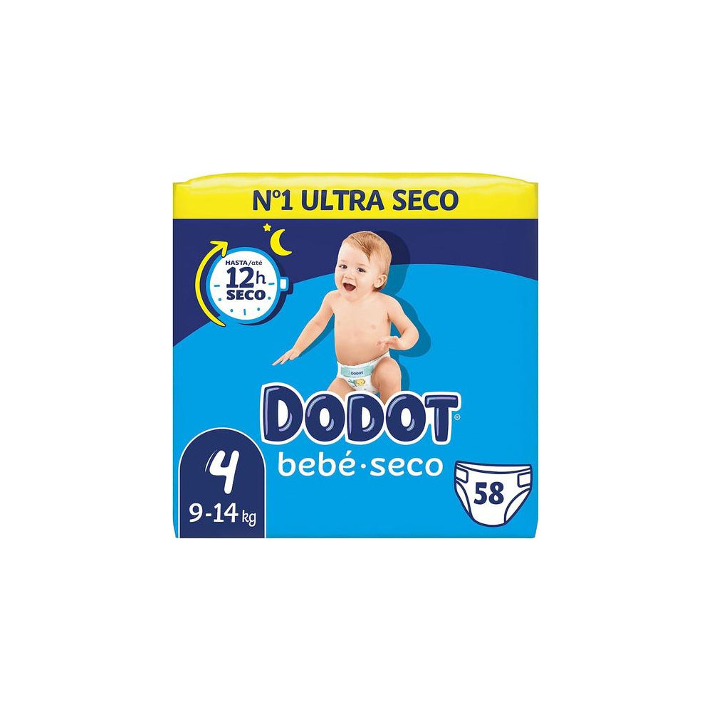 Fraldas Dodot Bebé Seco T4 (9-14 kg) 58un - 6831436