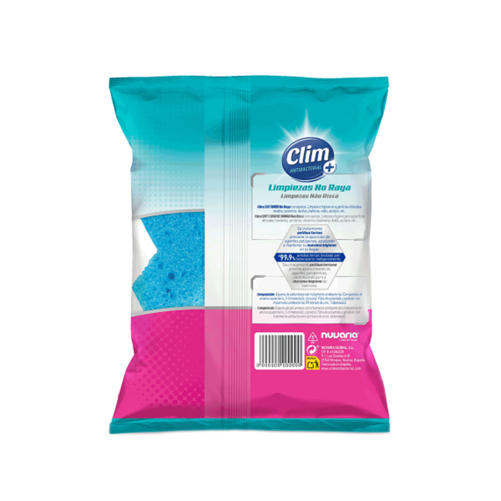 Esponja Esfregão para WC Pack Clim Antibactérias 2un