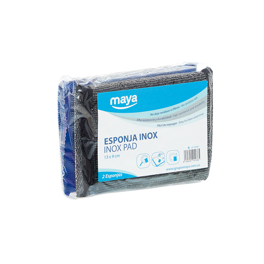 Esponja Inox Preto+Azul Pack 2un - 6841215