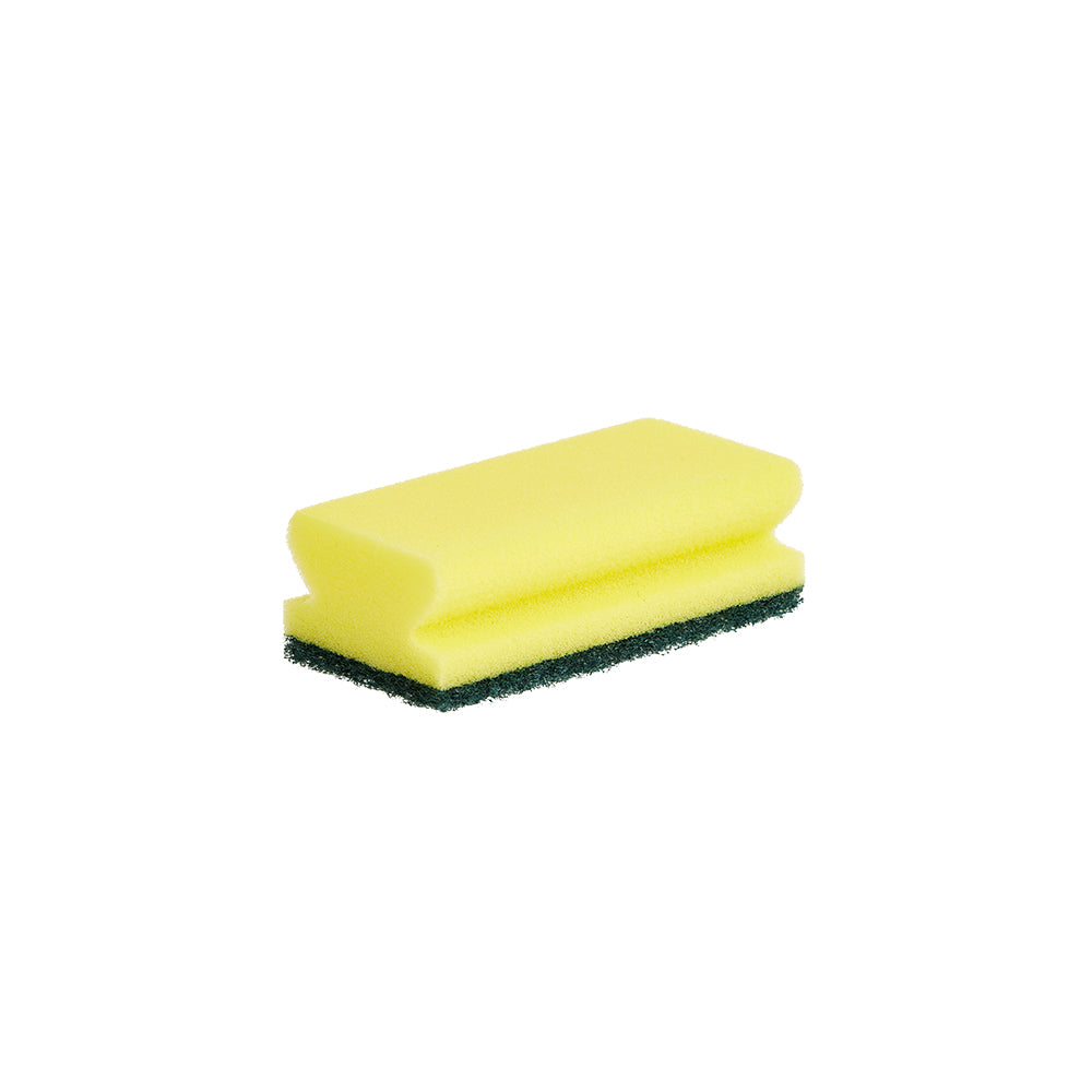 Esfregão Esponja Salva Unhas 14x7cm Amarelo/Verde Pack 6un