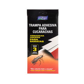 Armadilha Adesiva para Baratas 3un - PACK 2 un.