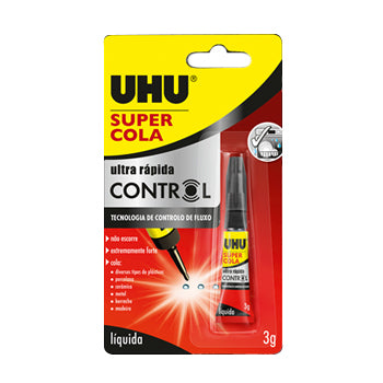 Cola Ultra Rápida Control UHU Super Cola 3gr Blister 1un - 10736190