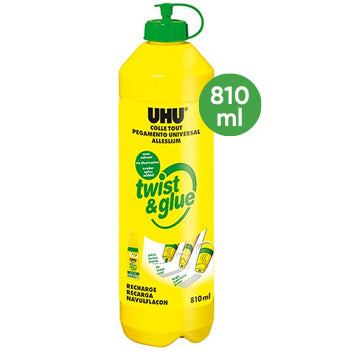 Cola Liquida 810ml UHU Twist Glue Renature Recarga - 10746325