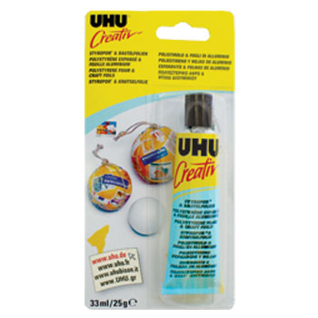 Cola UHU Creativ para Esferovite e Folhas de Alumínio 33ml - 10747185