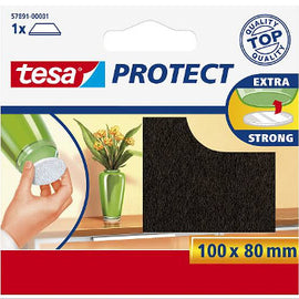 Feltros Anti-Riscos Redondos Tesa Castanho 18mm 16un - 156057892