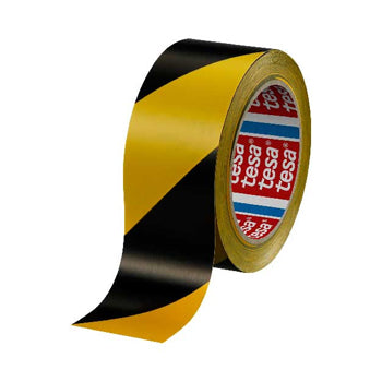 Fita Adesiva PVC Sinalização Amarelo / Preto Tesa 50mmx33mts - 15641201