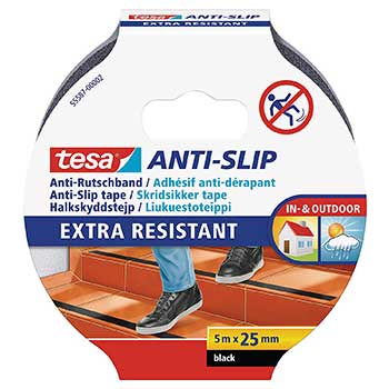 Fita Adesiva Tesa Anti-Derrapante 25mmx5mts Preto - 15655587-02