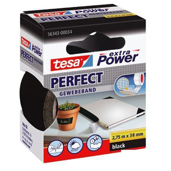 Fita Adesiva Tecido Tesa Extra Power 38mmx2.75m Preto - 15656343-34