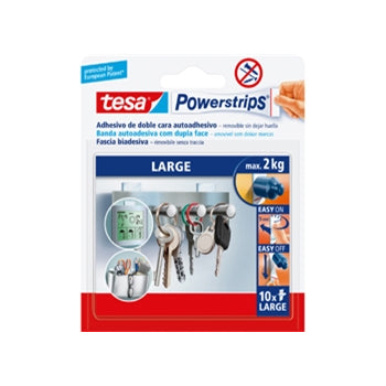 Recarga Tiras Gancho Tesa Powerstrips 50mmx20mm 10un - 15658060