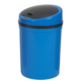 Cesto Papeis Plastico c/Sensor 9 Litros-Azul - 5719LBLUE