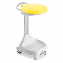 Carregar imagem no visualizador da galeria, Contentor c/Pedal 120L e Rodas Smile W-70 Branco/Amarelo - 571W004673