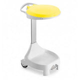 Contentor c/Pedal 120L e Rodas Smile W-70 Branco/Amarelo