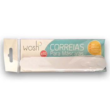 Correia para Máscara PVC Branco Pack 10un - 6301079