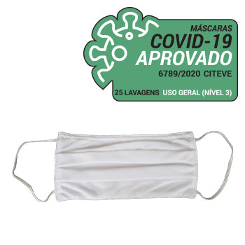 Máscara Reutilizável 50 Lavagens Adulto Branco 3un - 6301083