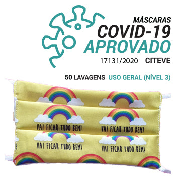 Máscara Reutilizável 50 Lavagens Adulto Arco-iris 1un - 6301098