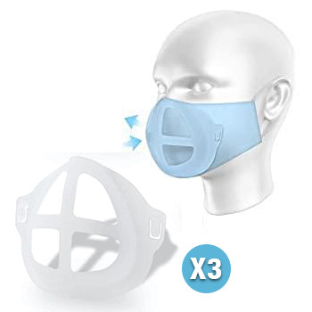 Suporte Máscara Respirador Silicone 3un - 6301100