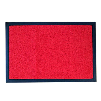 Tapete Malha em PVC 40x60cm c/Rebordo Vermelho - 6491040