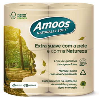 Papel Higiénico Doméstico 48mts Naturally Soft 2Fls 4 Rolos - 6501067