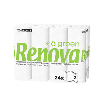 Papel Higiénico Doméstico 16,5mts 2Fls RenovaGreen 24 Rolos - 65029283