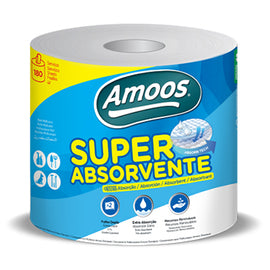 Rolo Toalhas Mão 045mx20,7cm 2Fls Amoos Super Absorvente 1un - 6531059