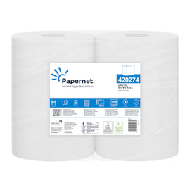 Rolo Toalhas Mão 350mx22,4cm 2Fls PAPERNET Picotado 2un - 6531063