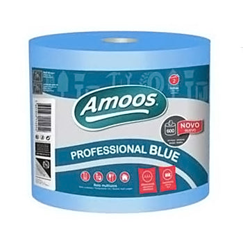 Rolo Toalhas Mão Azul 070mx22cm 2Fls Amoos Prof Blue 1un - 6531068