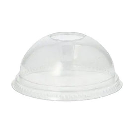 Tampa PET Redonda 9,5cm Transparente Cúpula S/Orificio 50un - 6611072