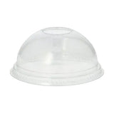 Tampa PET Redonda 9,5cm Transparente Cúpula S/Orificio 50un