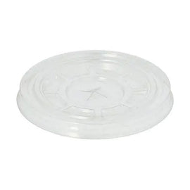 Tampa PET Redonda 9,5cm Transparente Rasa C/Orificio 50un - 6611073