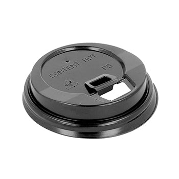 Tampa Alta para Copos 120ml 6,2cm Preto PS 100un - 6611077