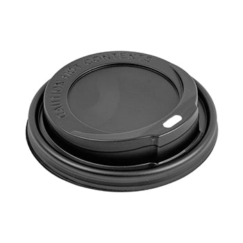 Tampa Alta para Copos 360/480ml 9cm Preto PS 100un - 6611079