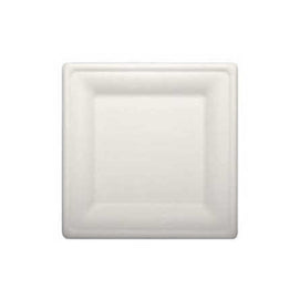 Pratos 26x26cm Cana de Açucar Cor Natural Quadrados 50un - 6621195