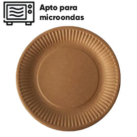 Pratos Ø 17cm Cartão Kraft Redondo 10un - 6621343