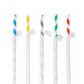 Palhinhas 21cmx6mm Papel Riscas Sortido 250un - 6661017