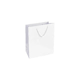 Saco Papel Couché Branco 200g 18x08x25cm c/Asas Cordão 1un