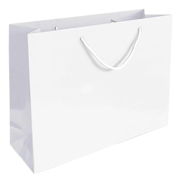 Saco Papel Couché Branco 200g 54x13x44cm c/Asas Cordão 1un - 6701665