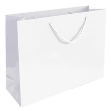 Carregar imagem no visualizador da galeria, Saco Papel Couché Branco 200g 54x13x44cm c/Asas Cordão 1un - 6701665