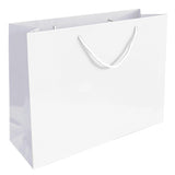 Saco Papel Couché Branco 200g 54x13x44cm c/Asas Cordão 1un