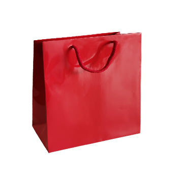 Saco Papel Couché Vermelho 200g 35x12x36cm c/Asas Cordão 1un - 6701671