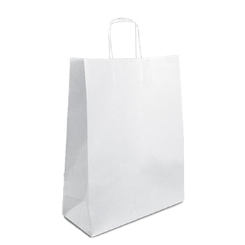 Saco 090g 24x09x31cm Papel Branco c/Asas 1un - 6701686