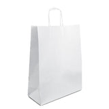 Saco 090g 24x09x31cm Papel Branco c/Asas 1un