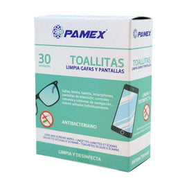 Toalhitas Limpa Lentes e Ecrans Pamex 30un - 6831812