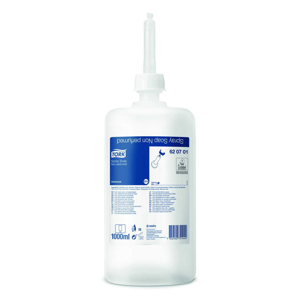 Sabonete Spray Extra Suave TORK S11 1Litro 3000 Serv 6un - 683620701