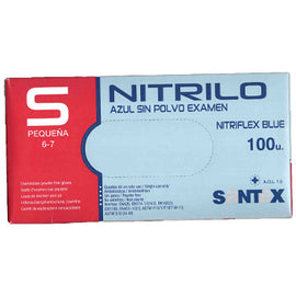 Luvas Nitrilo s/Pó Azul Tamanho (S) (Pack 100un) - 6841073