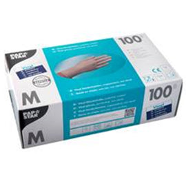 Luvas Vinil s/ Pó Tamanho M Transparente Pack 100un - 6841077