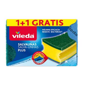 Esponja Salva Unhas Verde Antibactérias 1+1Grátis - 684139460